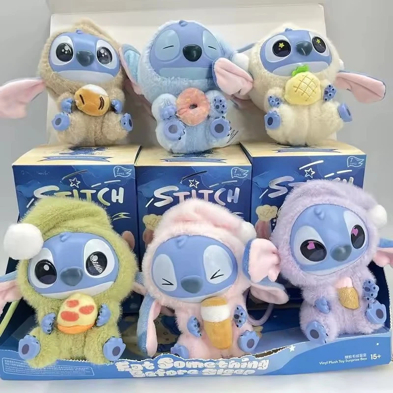 Nowa Seria Stitch Eat Blind Box Sleep, Figurki Winylowe Blind Box, Zawieszka, Urocza Lilo & Stitch, Mystery Box, Zabawka Pluszowa, Prezent Świąteczny dla Dzieci