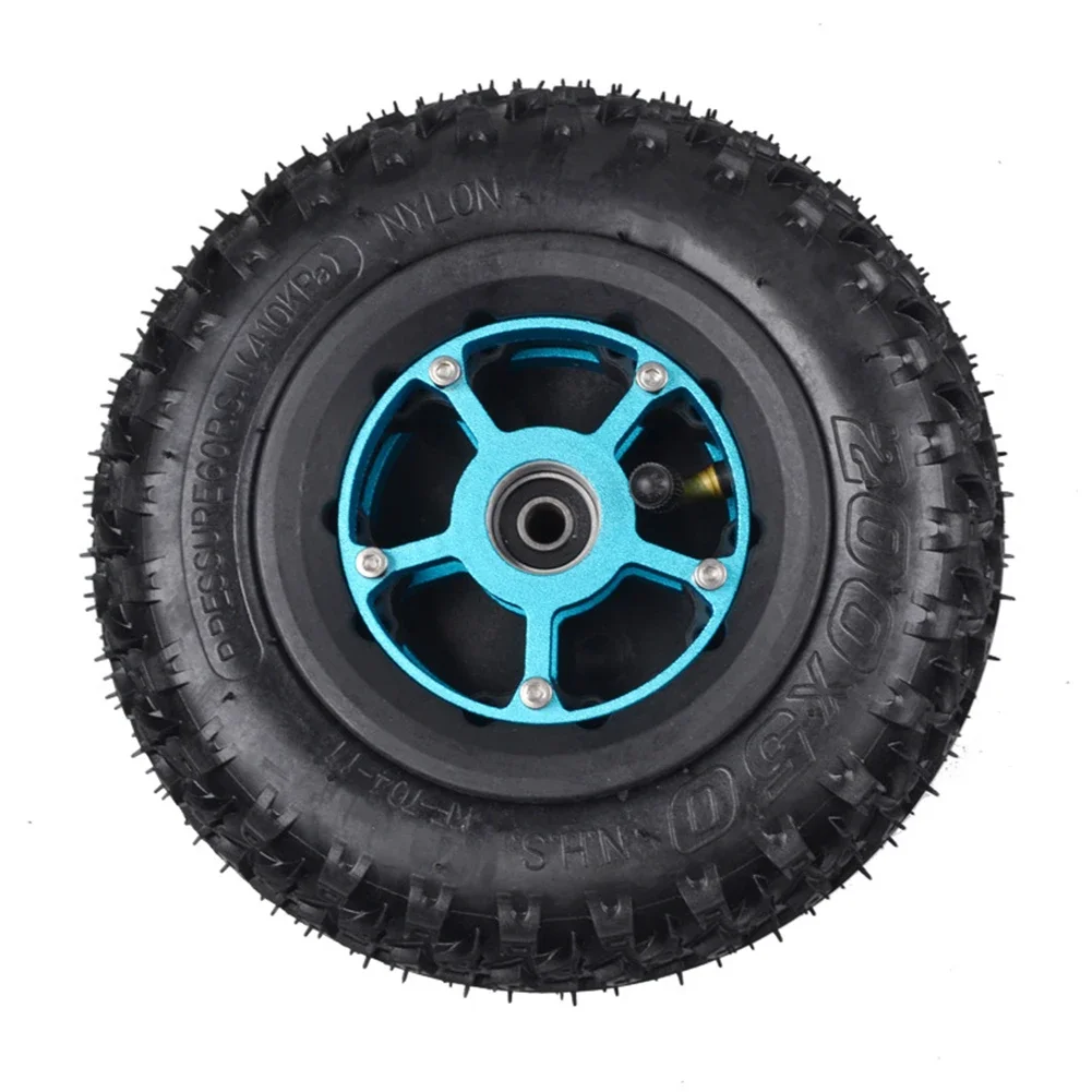 

200x50 Electric Skateboards Wheel Aluminum Alloy Wheel Hub Pneumatic Tires Suitable for Off Road and Electric Skateboards