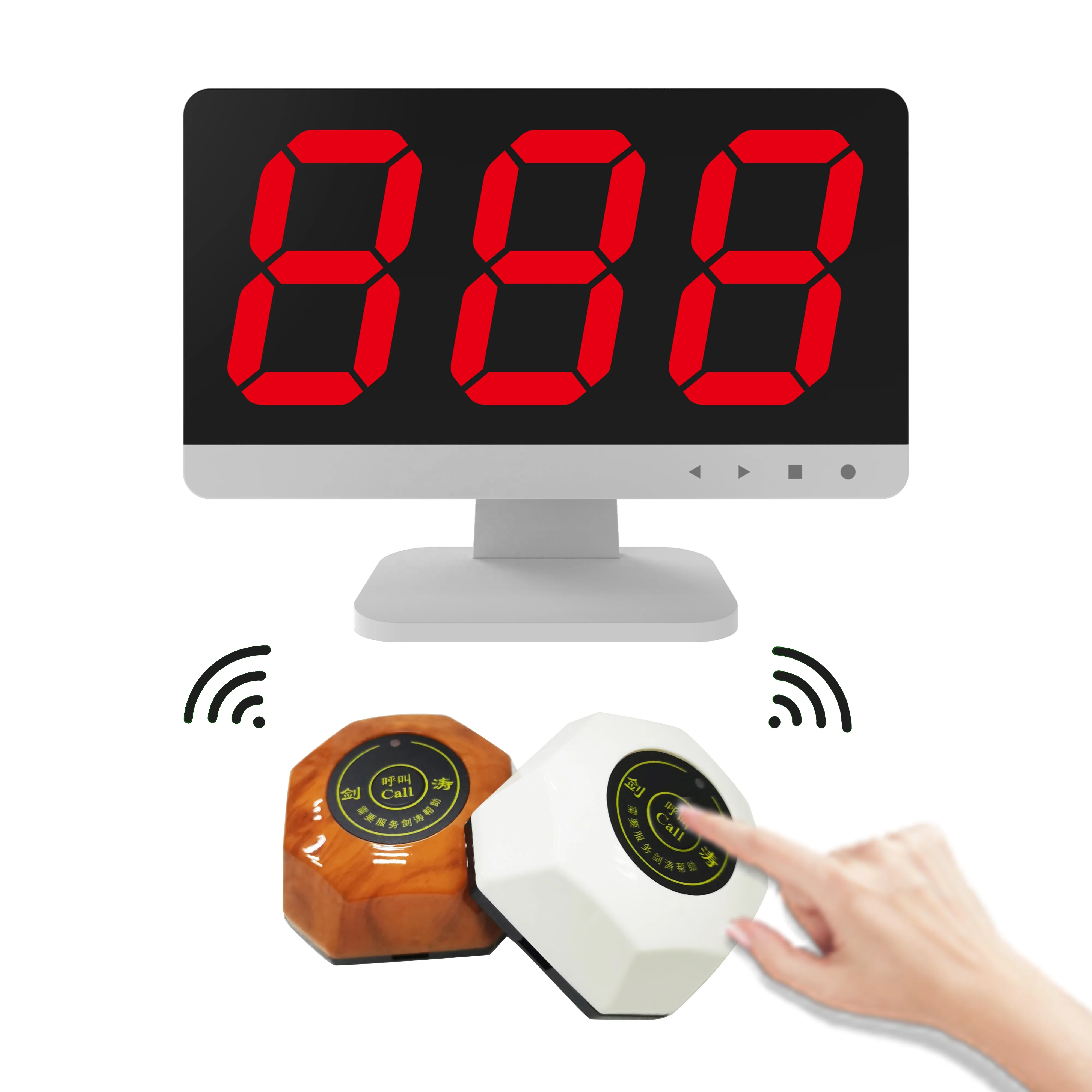 Jiantao JT-362Radio Receiver Wireless Pager Calling System Coasters For Hookah Food Truck Restaurant Coffee Equipment