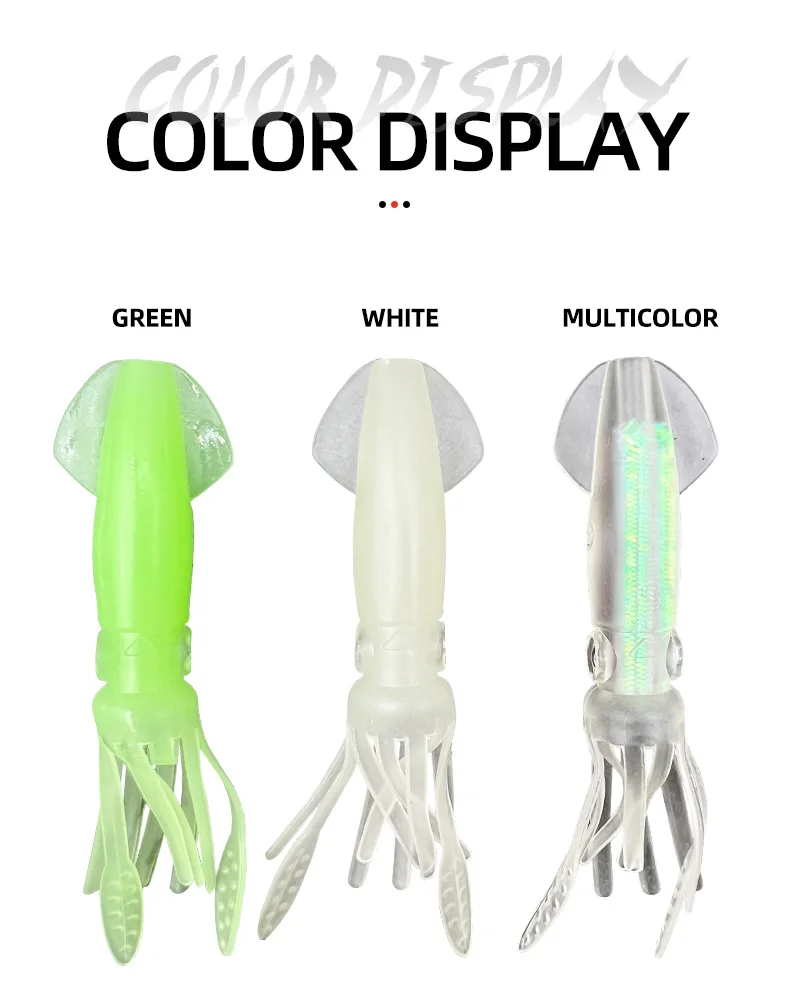 ShareShark 5 Stück/Set 10cm Bionischer Tintenfisch-Köder Künstlicher Meeresfischerei-Köder Outdoor-Angelzubehör – Detail 8