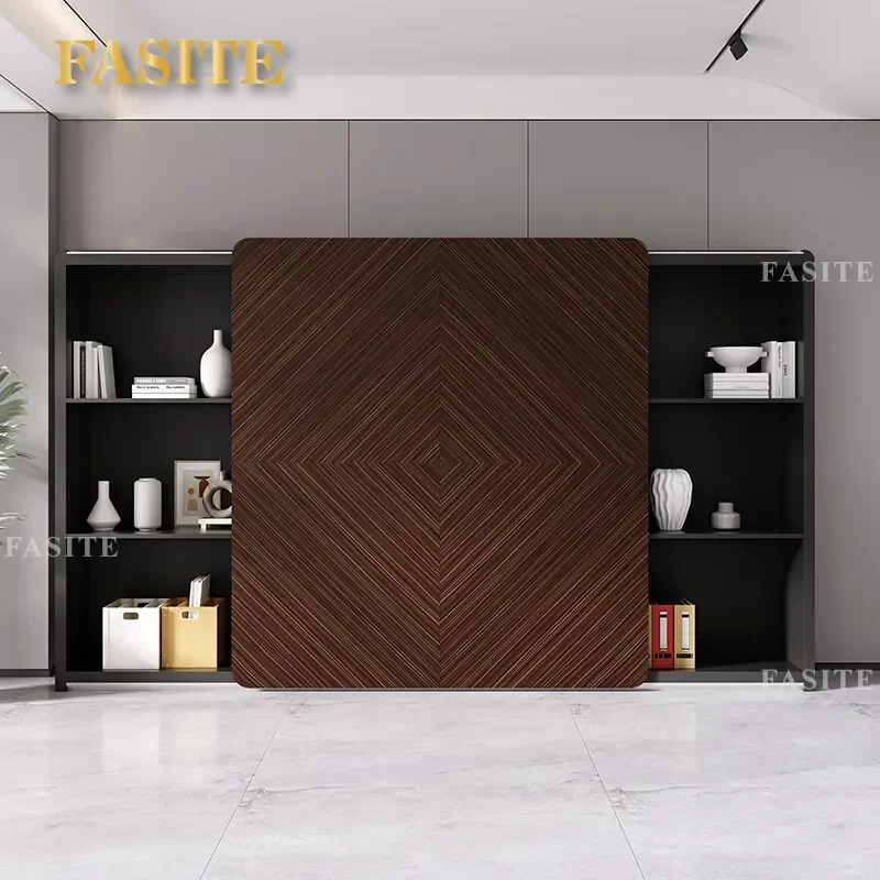 For Office Wood Grain File Cabinet Document Storage Bookcase Background Furniture Large Capacity Organizer