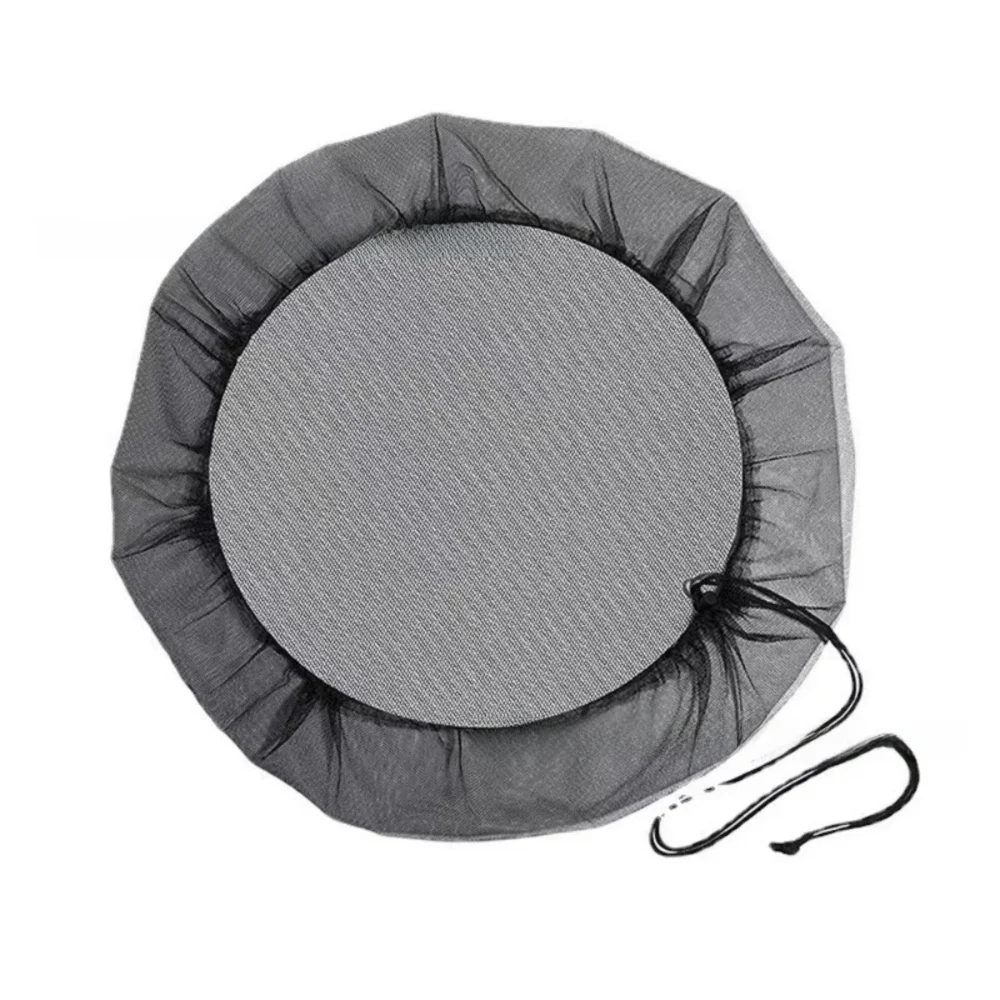 Polyester Rain Barrels Cover Net Anti-Mosquito Reusable Water Collection Buckets Mesh Cover Leaves Fall Protection