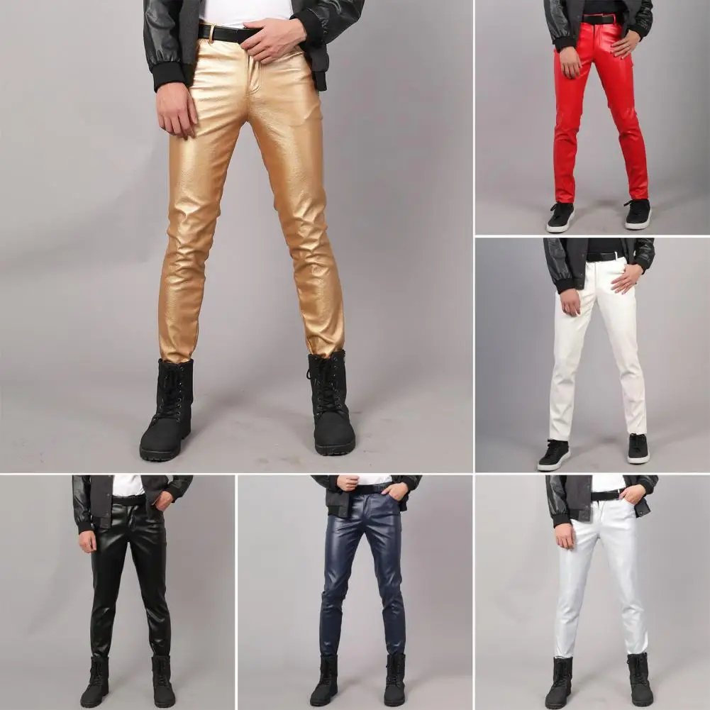 

Retro Gothic Pants PU Leather Trousers Man Pantalones 2025 Steampunk Mens Motorcycle Black Leather Pants Streetwear Trousers