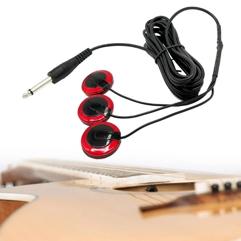 3 In 1 Guitar Passive Pickup Stable Contact Microphone Transducer Self-Adhesive
