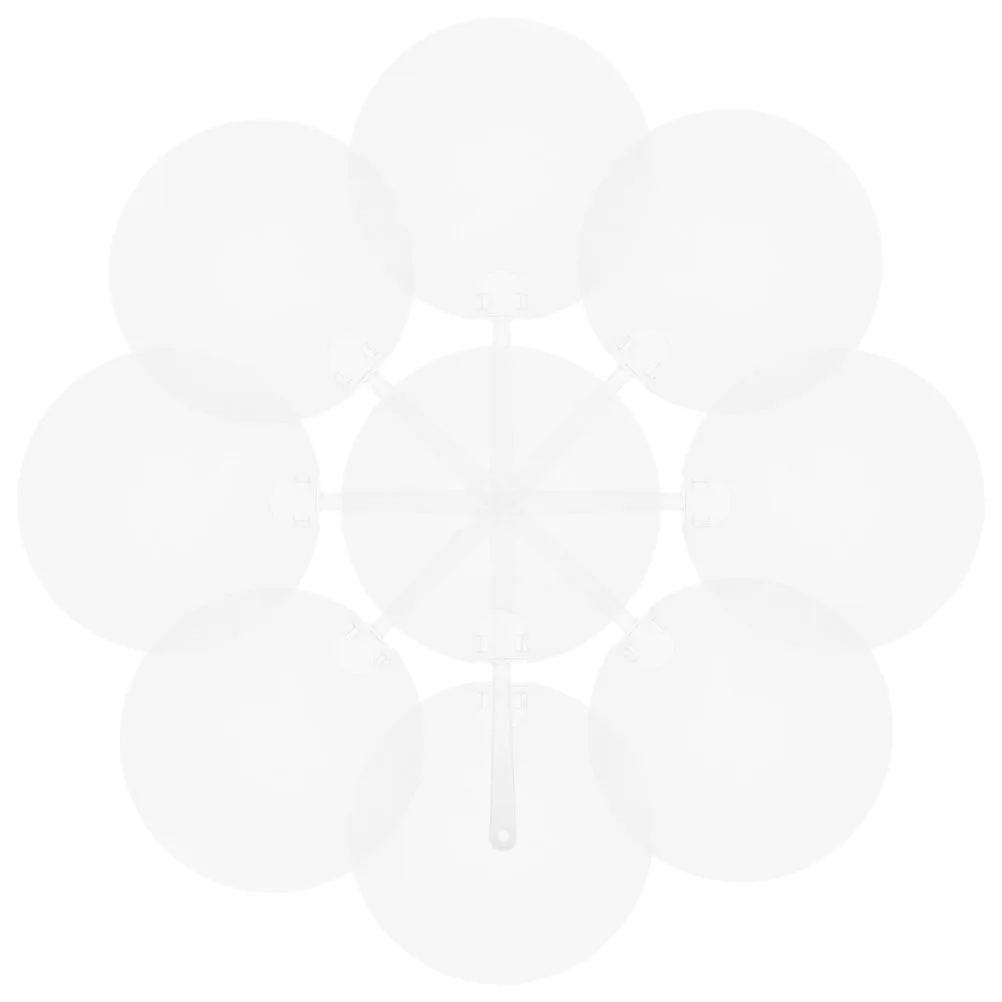 

9pcs Children Doodle Fan Clear PVC DIY Painting Fans Blank Graffiti Summer Fan Bulk Crafts