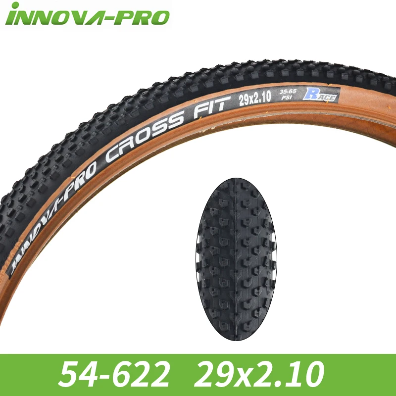 INNOVA PRO 29x2.1 29x2.25 27.5x2.25/2.1 MTB Bicycle Tire 29 inch Ultralight Anti-slip 60TPI Steel Wired Tyre Yellow Brown Edge