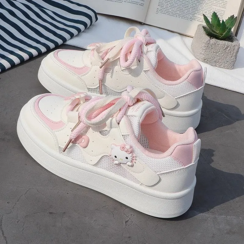 Hello Kitty Anime Kawaii Sanrio chaussures décontractées dessin animé mignon 2025 été maille respirant conseil chaussures étudiant baskets cadeaux