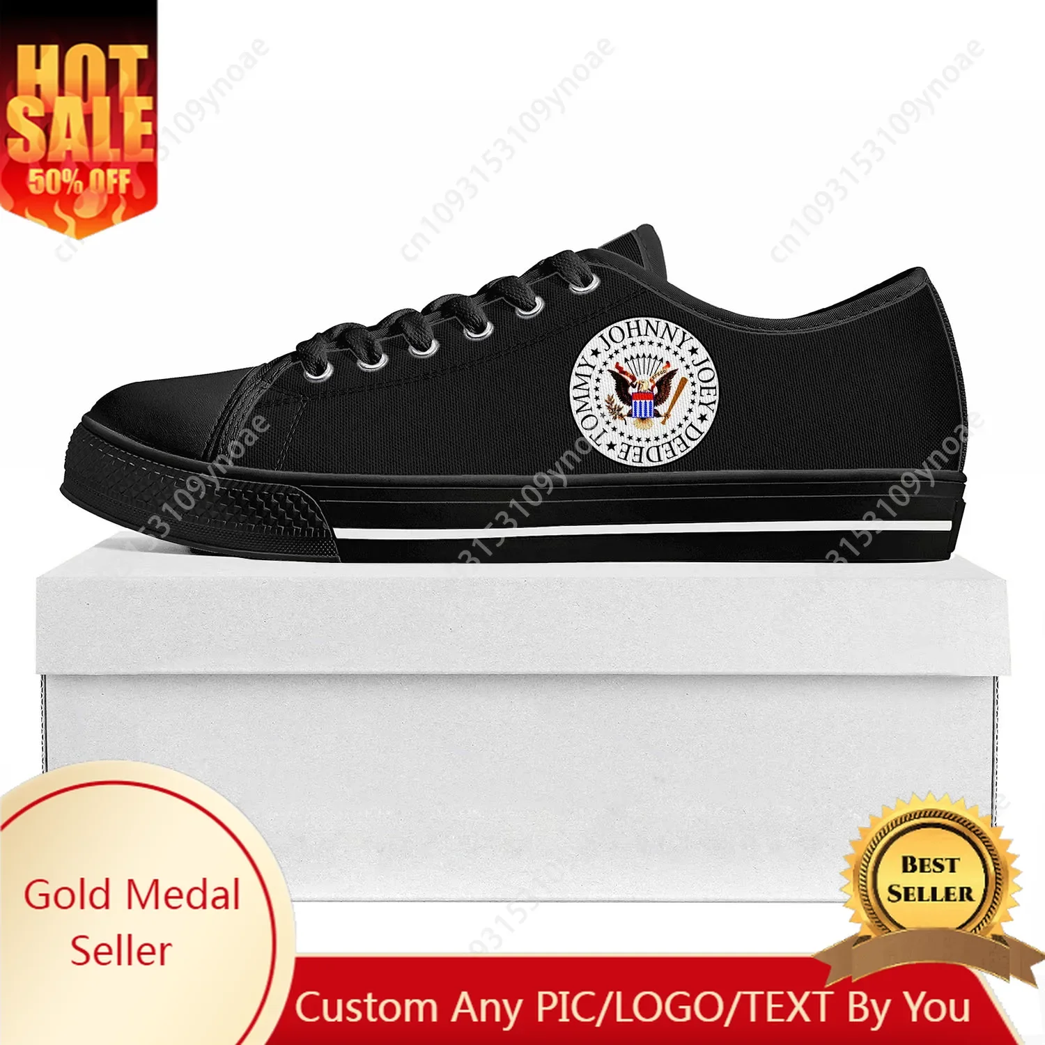 

Ramone Eagle Punk Rock Band Fashion Low Top High Quality Sneakers Mens Womens Teenager Canvas Sneaker Couple Shoes Custom Shoe