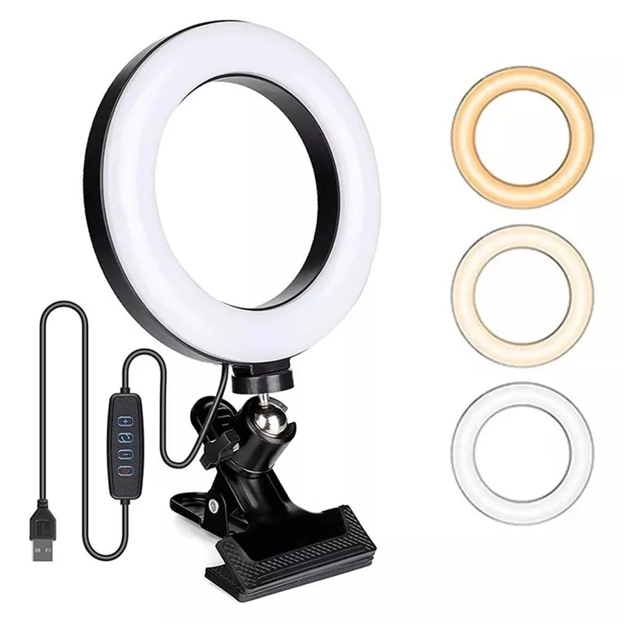 2022 New Selfie Lamp Usb Dimmable LED Ring Light for Selfie Live Streaming Photography Video Youtube Protable 6 Inch Fill Light