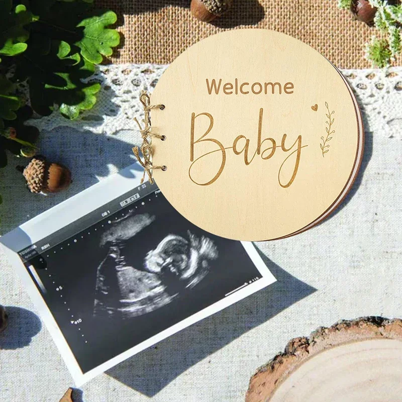 Baby Shower Guest Book Wooden Guest Book Sign Keepsake Adult Kids Birthday Party Supplies Wedding Welcome Baby Decoration