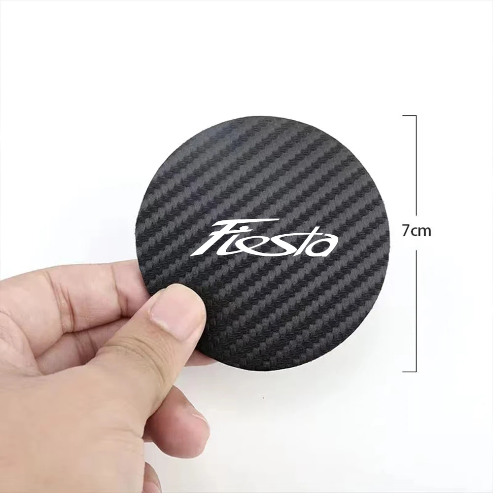 2Pcs Car Water Coaster Anti-slip Pad 7CM For Ford Fiesta mk7 mk5 mk8 mk4 mk6 1995-2011 2012 2013-2023 Auto Interior Accessories