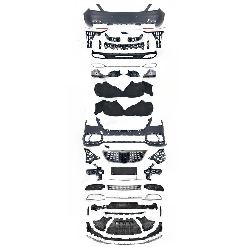 High Quality Facelift Body Kit With Bumper Grille and Lamps Fit For S Class W222 2014-2020 Upgrade Modification