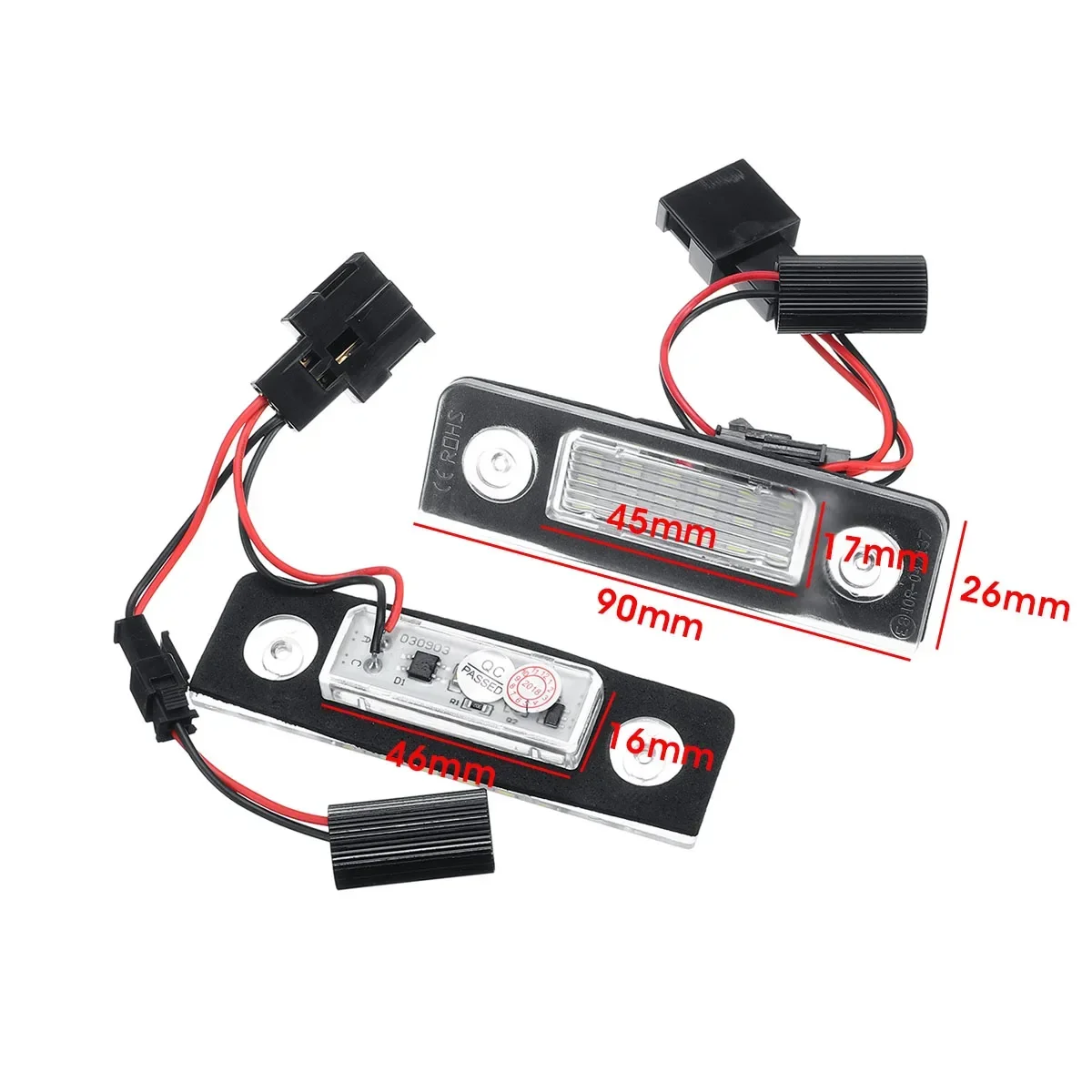 2Pcs/set For Skoda Octavia 2 Facelift 2009 -2012 Facelifted 2003-2012 Roomster 5J 2006-2010 Car LED Number License Plate Light