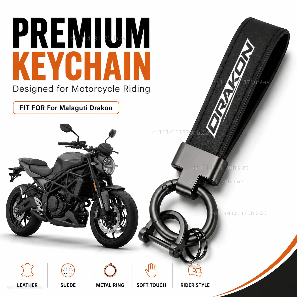 Llavero de cuero de alta calidad para motocicleta, llavero para Malaguti Drakon 2022-2024, accesorios para Moto, regalo para motociclista