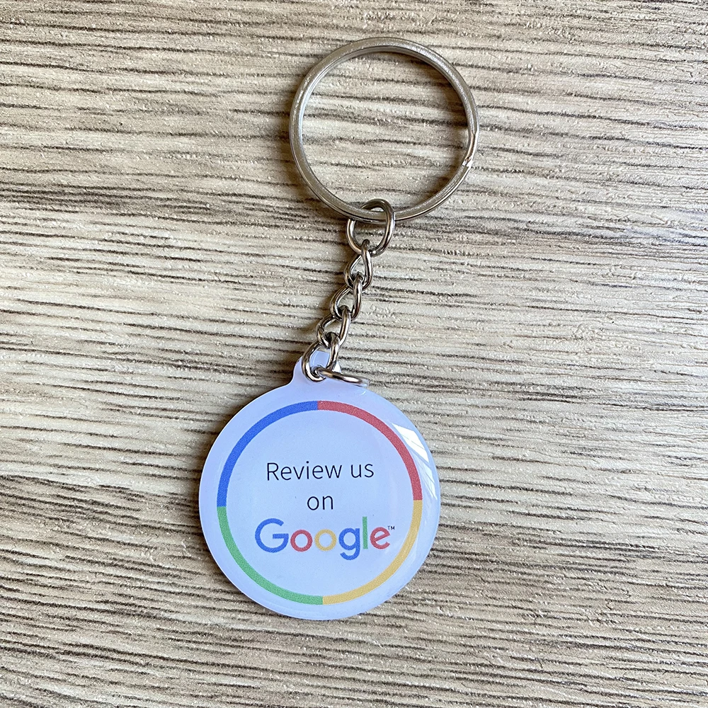 5pcs NFC Epoxy Keychain NFC Tag for Increase Google Reviews Instagram Facebook Followers