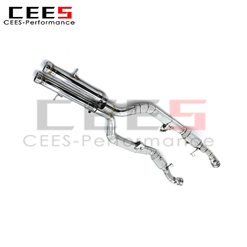 

cees for Mercedes Benz S65C/S65 COUPE 6.0T 2014-2023 High Flow with Cat Downpipe Performance Stainless Steel Car Exhaust System