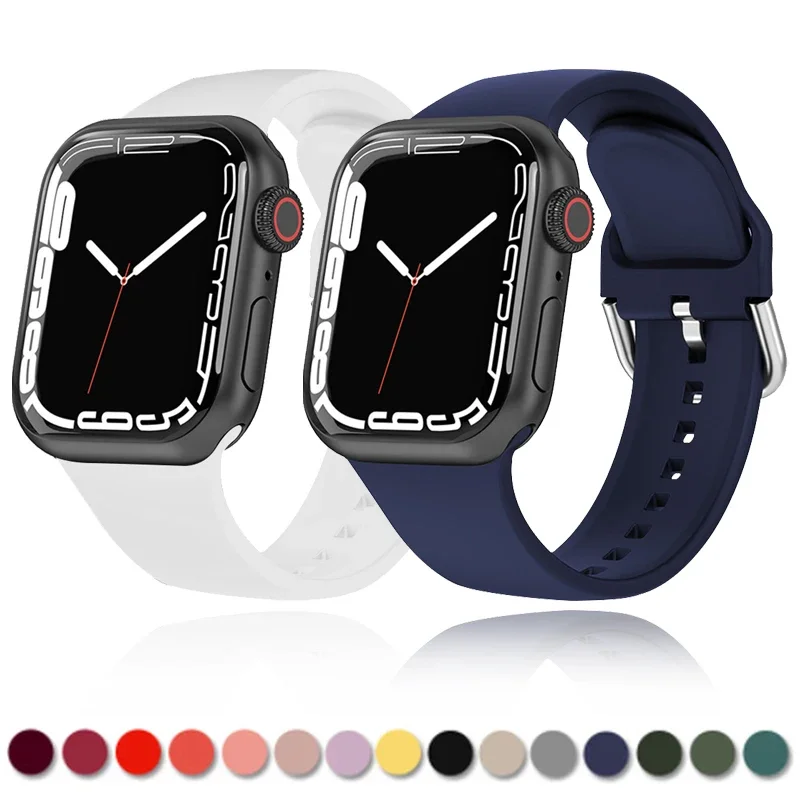 Cinturino in Silicone per cinturino Apple Watch 44mm 40mm 45mm 41mm Ultra 49mm 42mm 46mm bracciale per Apple iWatch Series 10 9 7 8 Se 4 5 6