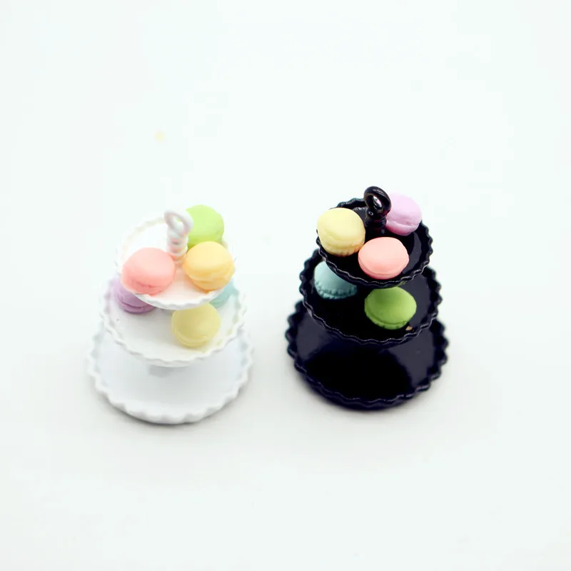 Dollhous Mini Cake Stand Cake Tower Plate Model Kitchen Scene Simulation Miniature Scene Doll