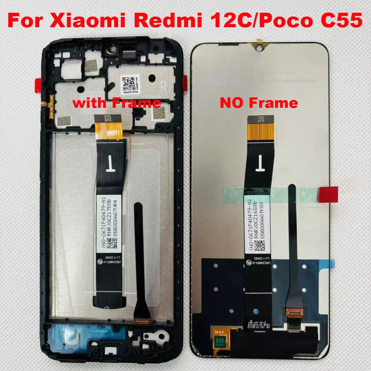 

6,71 "оригинальный новый ЖК-дисплей для Xiaomi Redmi 12C для xiaomi Poco C55, дигитайзер сенсорного экрана в сборе с рамкой, детали