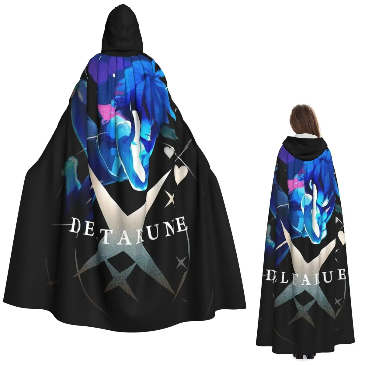 

Deltarune Long Hooded Cloak Witch Medieval Costume Cosplay Cape HalloweenCoat Adult Unisex