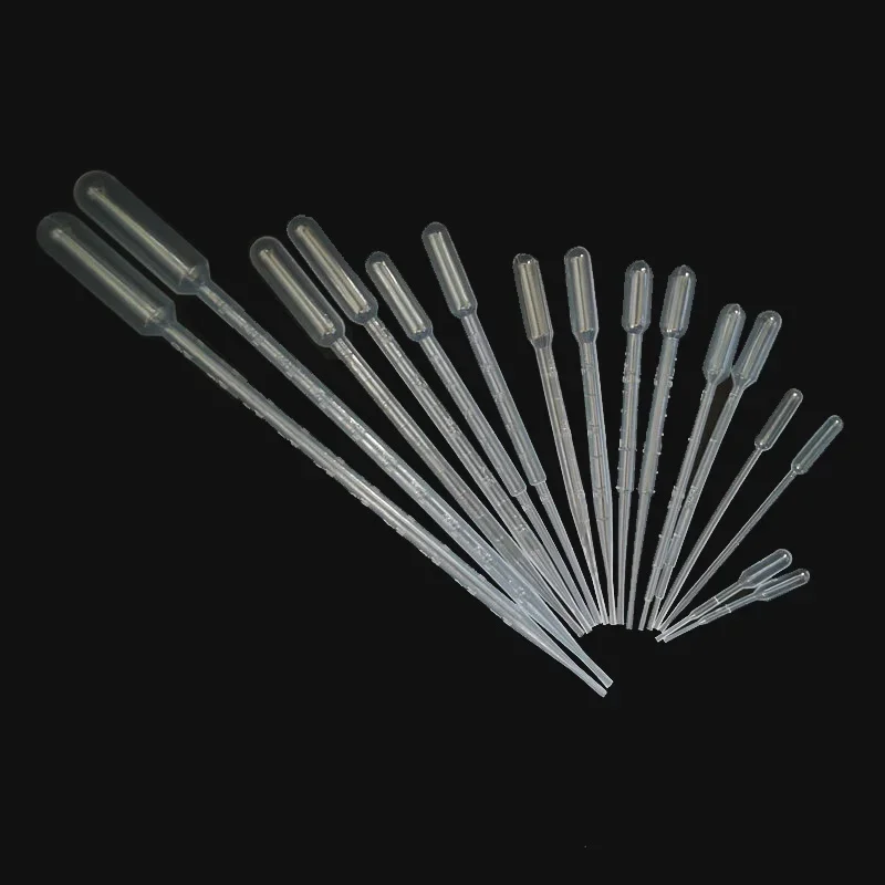 Compte-gouttes en plastique de poulet Pasteur, équipement de laboratoire, pipent, 0.2ml, 0.5 ml, 1 ml, 2ml, 3 ml, 5 ml, 10ml