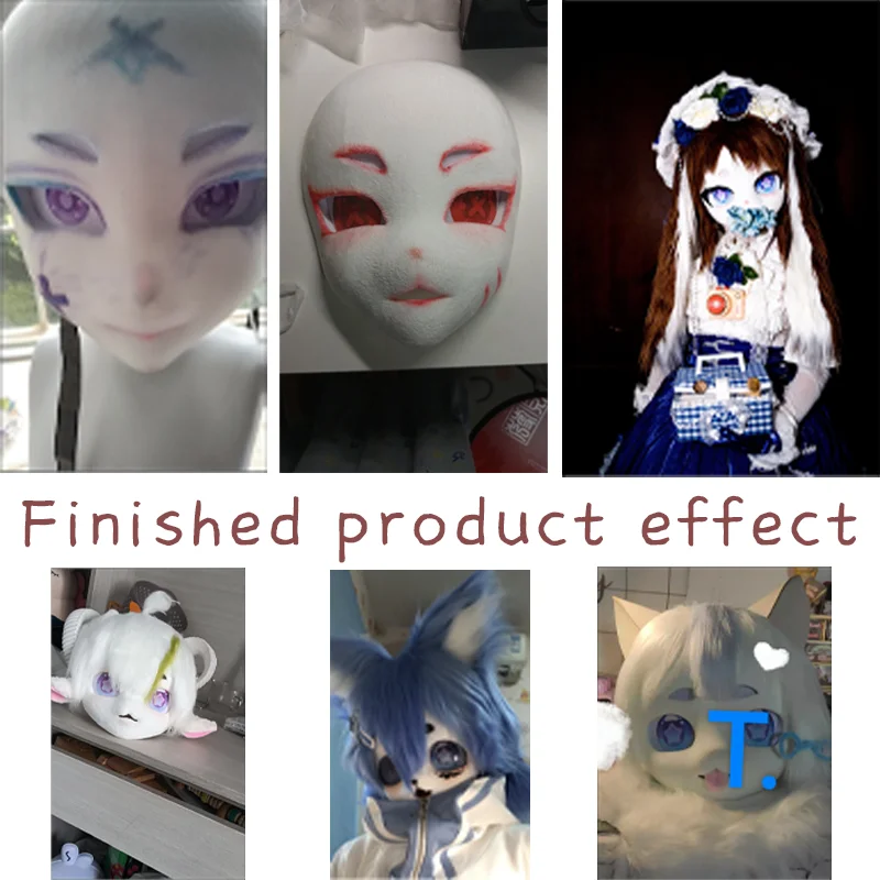 Furry Suit Headsets Accessories Animal Dust Net Printing Eye Pupil Cartoon Furry Fandom Fursuit Eyeball Cosplay Costume view 6
