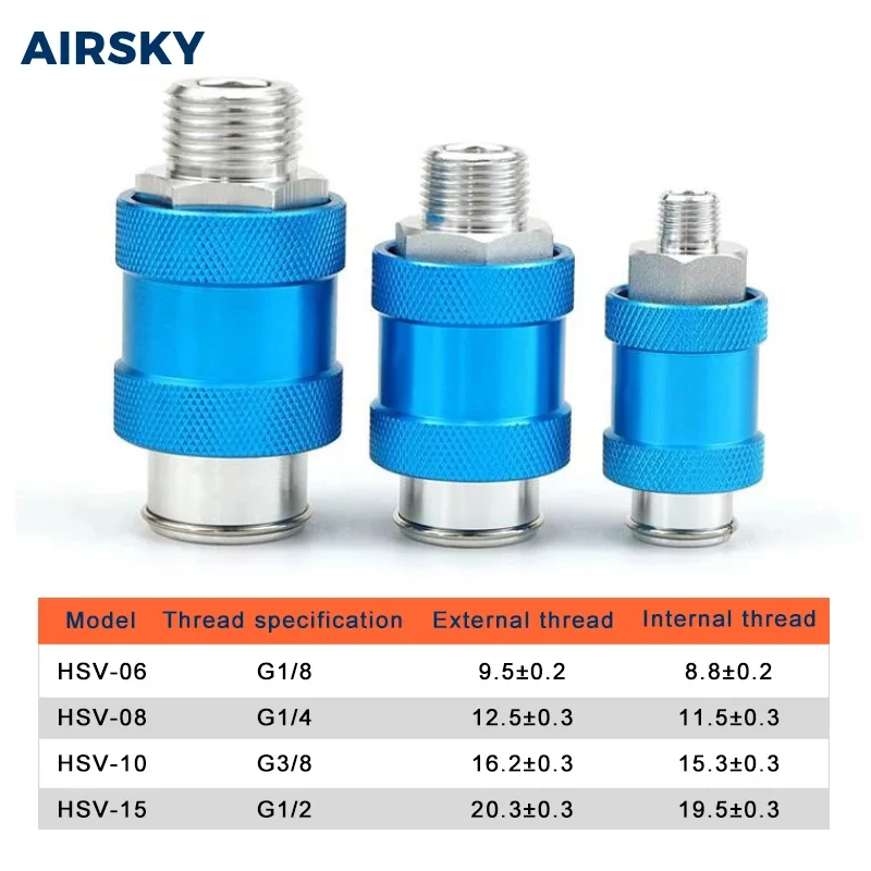 HSV-06 HSV-08 HSV-10 HSV-15 Pneumatic Hand Slide Valve G1/8 1/4 3/8 1/2 BSPT Thread Flow Control Manual Switch Valve