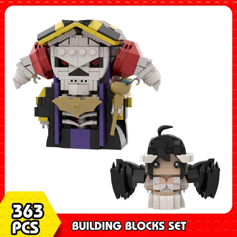 

Фигурки MOC из аниме Overlord Ainz Urgong Albedo Brickheadz, фигурки конструктора, сборные игрушки, подарки