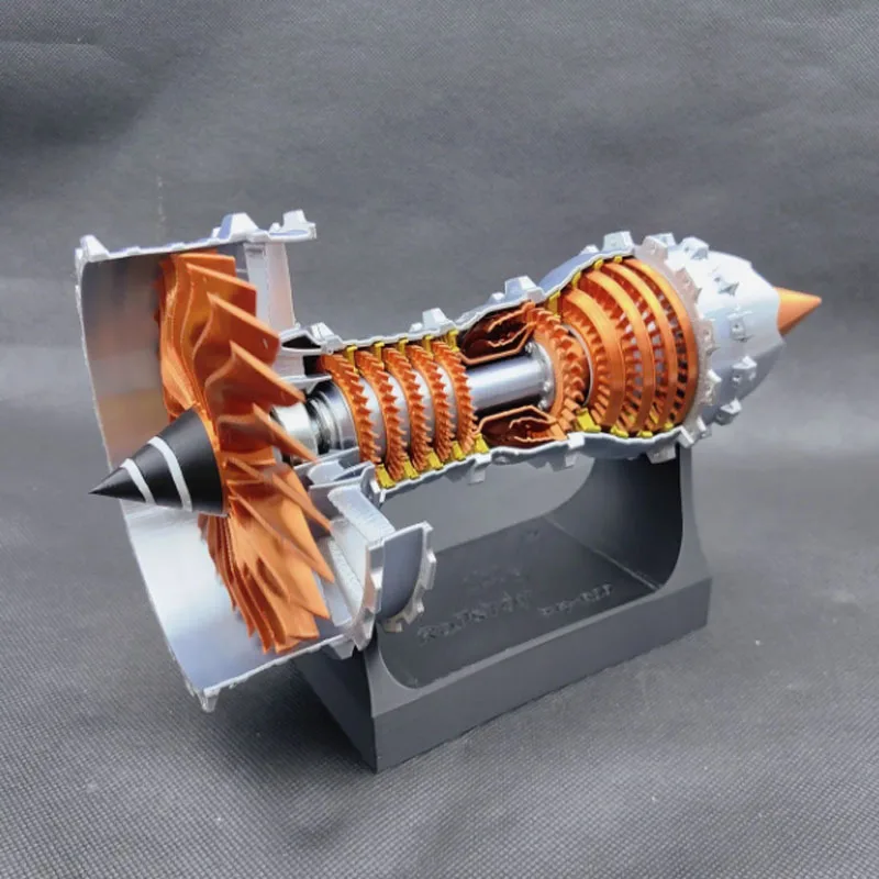 Aircraft engine model assembly toy, birthday gift, aviation electric turbofan engine ornament, battery drive