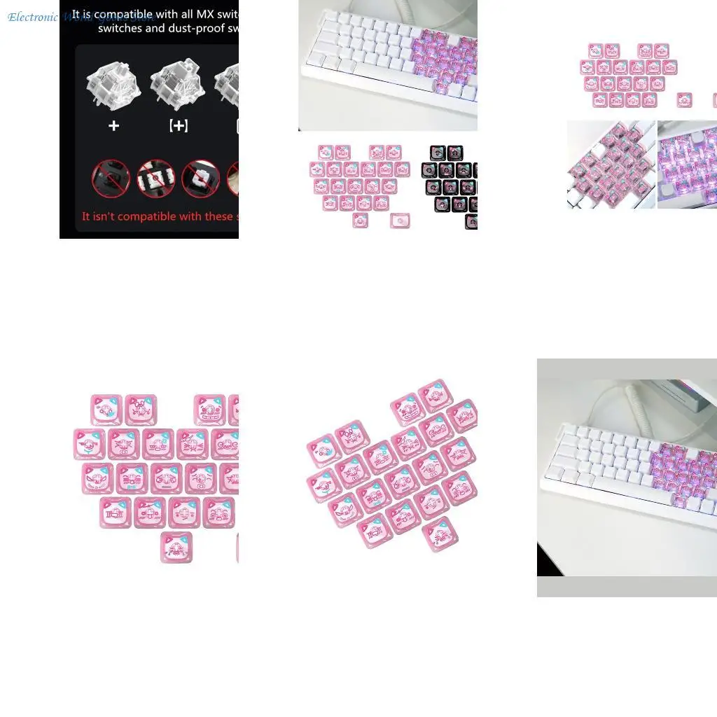 

A3PD Customizable Backlits Keycaps 21 Set Cats Heart Design Effortless On Setups