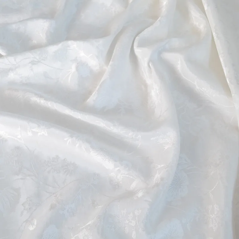 사람들 실크 린넨 천 고급 의류 직물 봄과 여름 단색 면 얇은