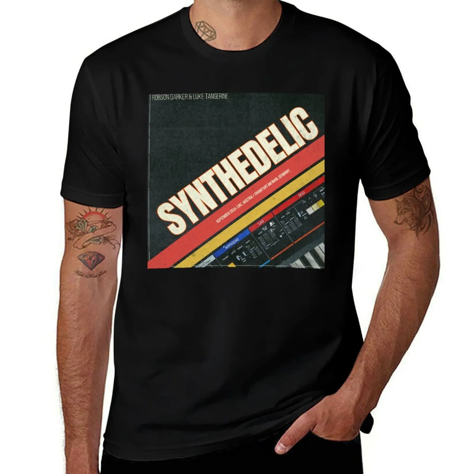 

Synthedelic Merch by Robson Darker & Luke Tangerine T-Shirt plus sizes basketball graphic tees quick drying mens tall t shirts