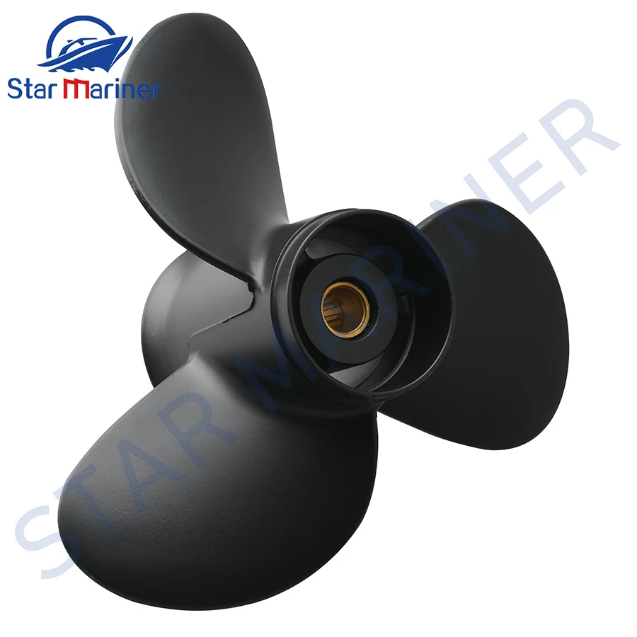 Outboard Propeller 9 1/4X10 58100-93733-019 For Suzuki 8 9.9 15 20 HP Motor, 3 Blade, 10 Spline, Marine Replacement Accessories