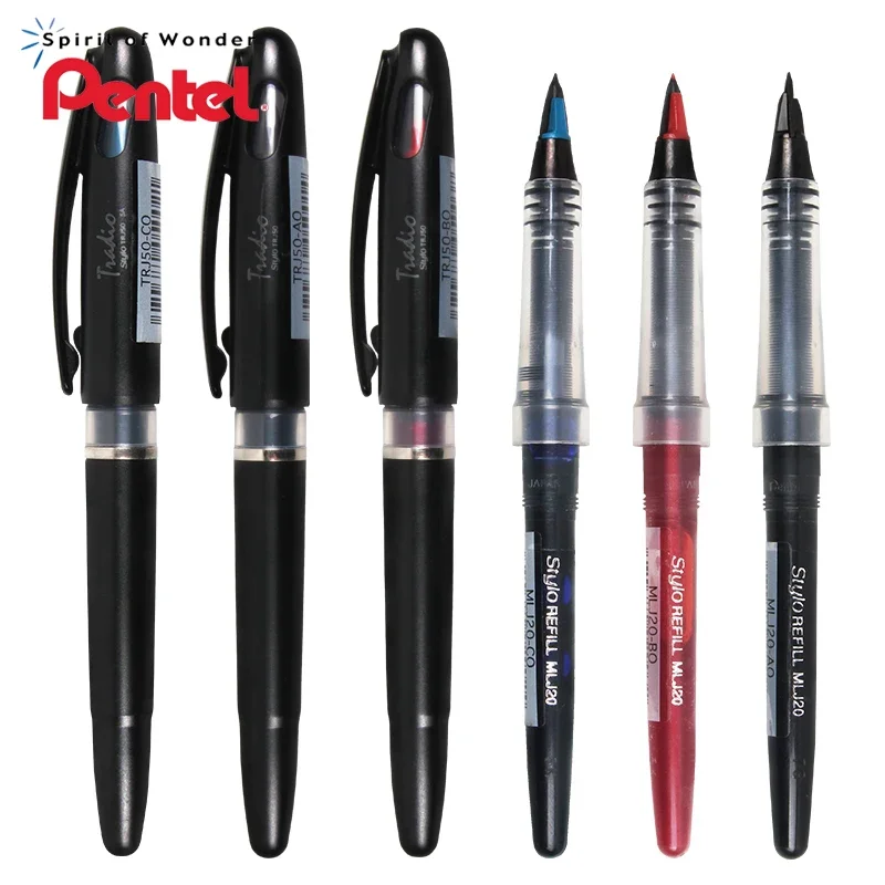 

1Pcs Japan Pentel signature pen + refill TRJ50 straight liquid large-capacity sketch comic hand-painted sketch water-based pen