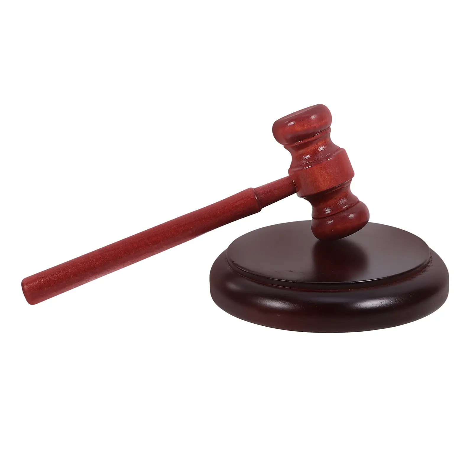 1 Ensemble de marteau de juge vintage en bois avec base en bois massif pour salle de judiciaire, vente aux enchères, affichage pour avocat, marteau rétro