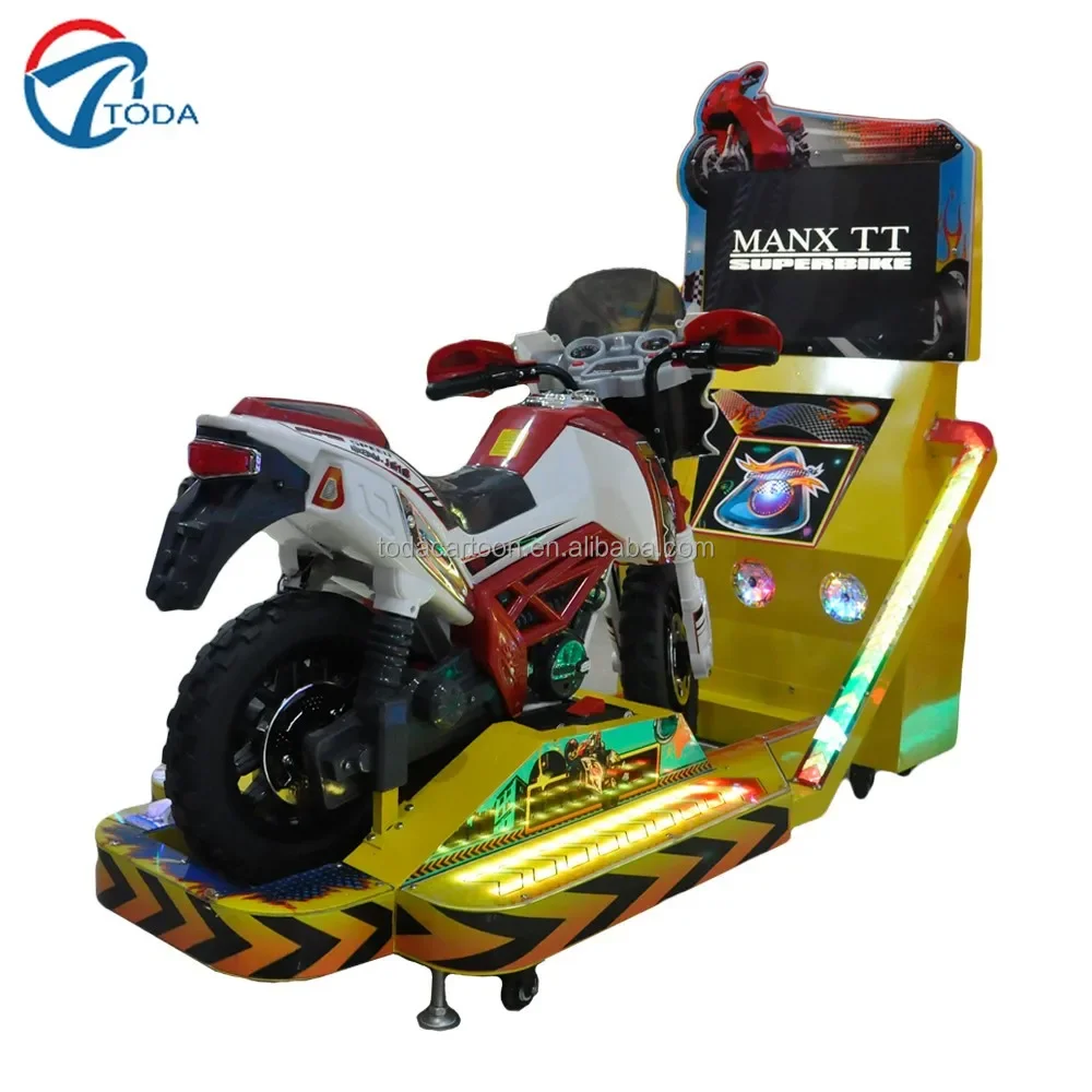 Kids racing motorcycles  coin operated 22 inch luxury motor racing game machine motor arcade video game