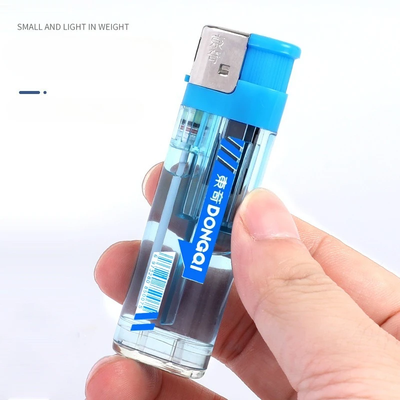 جديد يندبروف كول شفاف الشعلة أخف طحن عجلة نفخ البيوتان ولاعة السيجار سوبر ماركت مول بالجملة 25 قطعة/1 قطعة #4