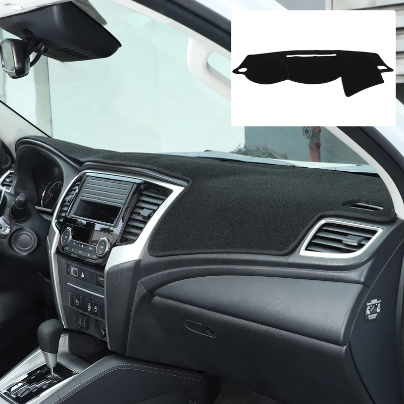 

Polyester Black For Mitsubishi Triton L200 2015-2020 Car dashboard sun protection mat sticker interior protection accessories