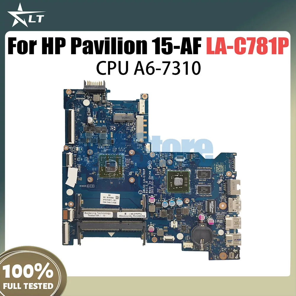 

Семейная материнская плата для ноутбука HP Pavilion 15-AF 255 G4 с процессором A6-7310, протестирована на 100%