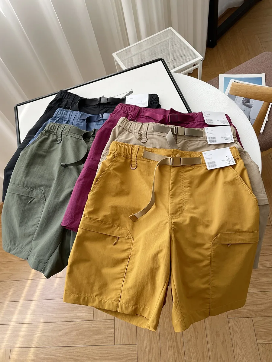 

Мужская уличная рабочая одежда orts длиной пять четвертей Spor Qui-Dry, дышащие летние хлопковые брюки, повседневные брюки против морщин