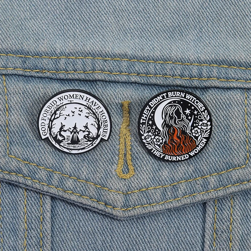 

Custom God does not allow it lady HOBBIES Brooches woman Power Enamel Pins Lapel Badges Clothes Jewelry Gift for Friends