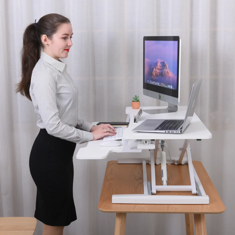 Premium office foldable height-adjustable standing desk desk ergonomic sit-down workstation desk laptop convertible