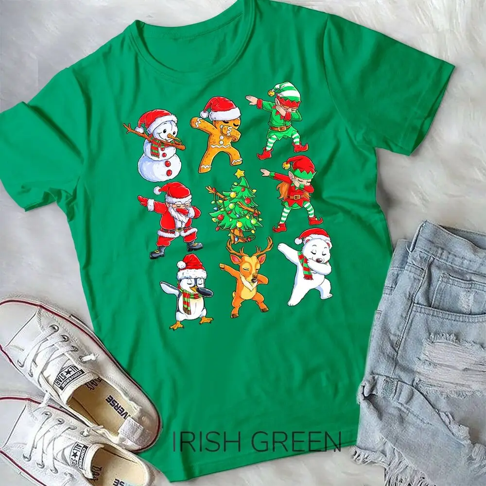 Dabbing Santa Elf Friends Christmas Boys Men Funny Xmas Dab Unisex T-shirt