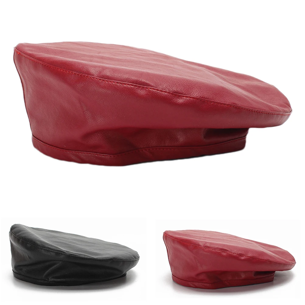 

Hats for Women Ladies Beret Faux Beanie Western Style Red 's & Caps