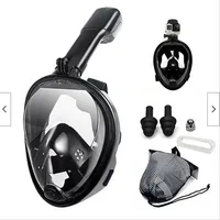 Esnórquel subacuático, cara completa, conjunto de máscara de natación para niños, máscaras respiradoras de buceo, antiniebla, respiración segura para niños y adultos