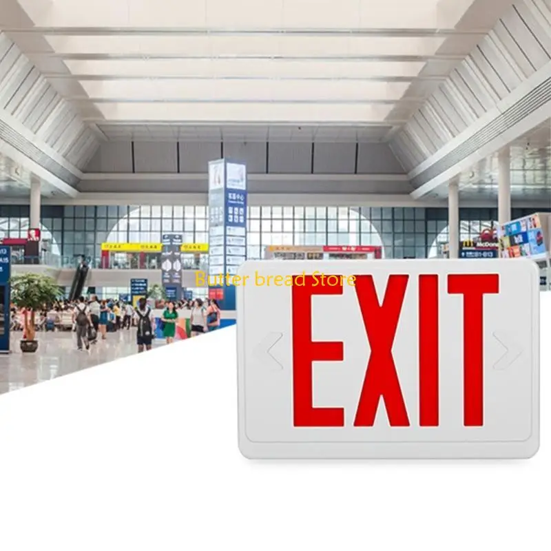 W89C Salida salida Red Sign LED Lámpara advertencia seguridad seguridad contra incendios luz emergencia