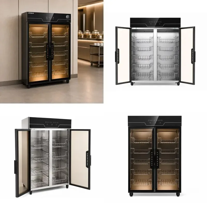 Commercial disinfection cabinet, restaurant tableware disinfection cabinet, three-zone three-grid front open lift door