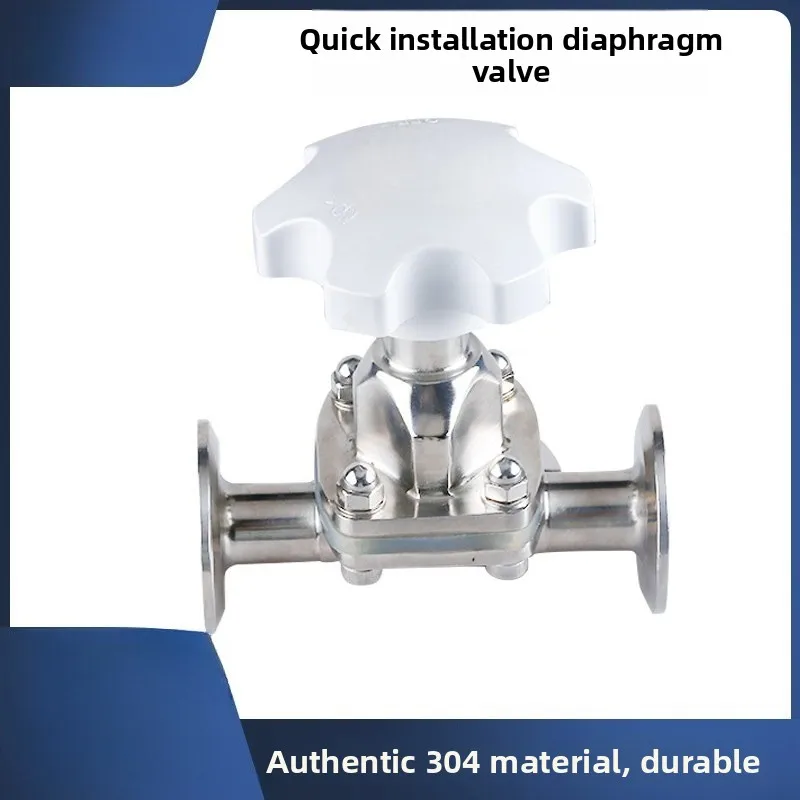 316 stainless steel quick-loading diaphragm valve, manual sanitary straight-through quick-opening chuck valve accessories