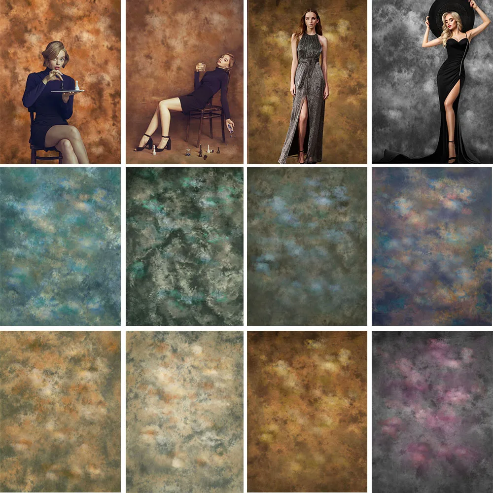 Fondo de decoración de manchas degradadas abstractas Retro, estudio de fotografía, retrato de cumpleaños y boda para niña, fotomatón de maternidad