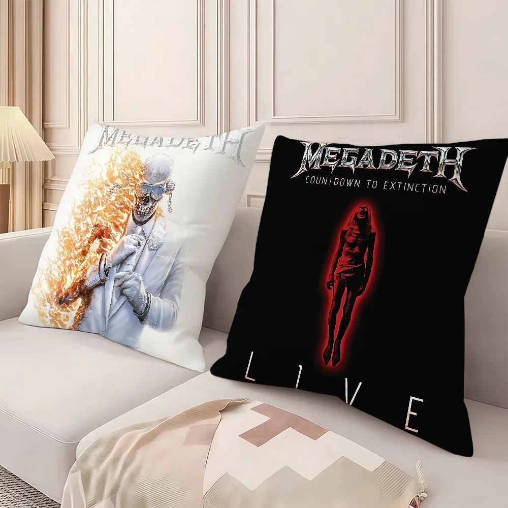 cushion cover Rock Fashionable Style pillowcase M-Megadeth Comfortable Band sofa Bedroom Personalized Decoration